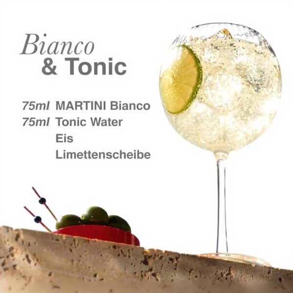 Martini Bianco Wermut Aperitif Kräuter Blumen 14,4 vol