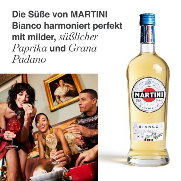 Martini Bianco Wermut Aperitif Kräuter Blumen 14,4 vol