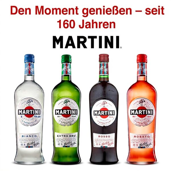 Martini Bianco Wermut Aperitif Kräuter Blumen 14,4 vol